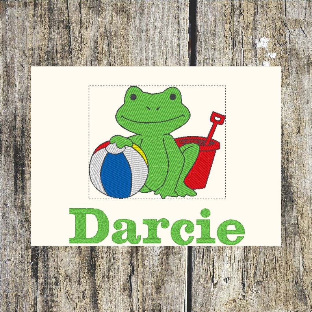 Beach Frog Personalised Towels