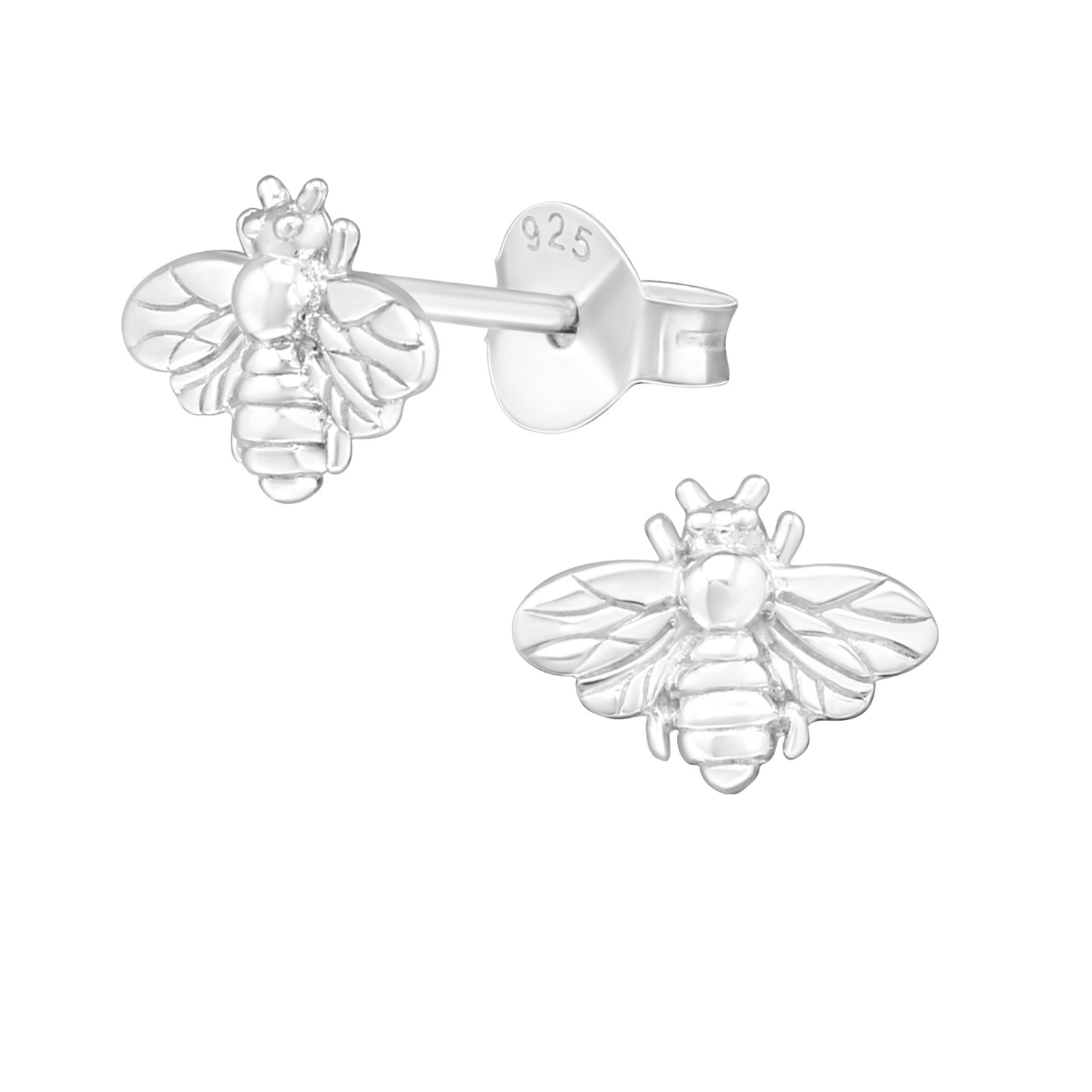 Sterling Silver Bee Stud Earrings