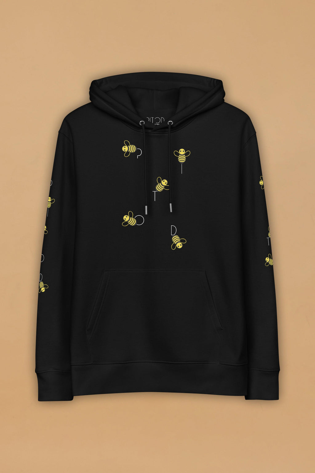 Black Bee Hoodie in Organic Cotton