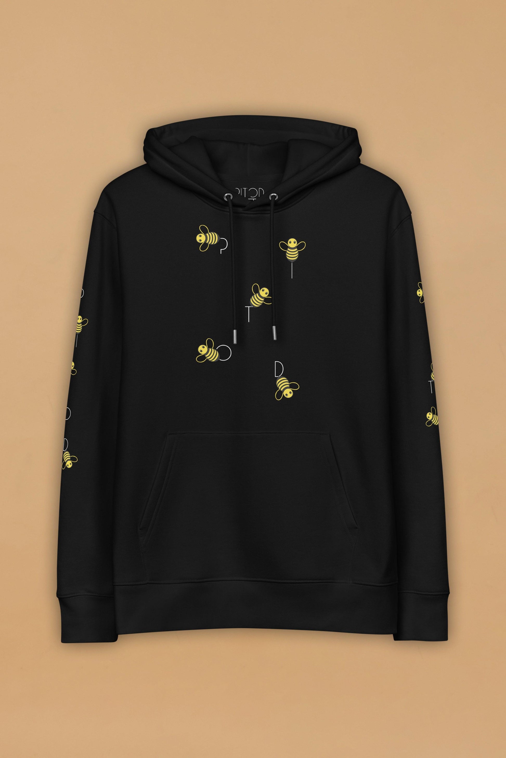 Black Bee Hoodie in Organic Cotton