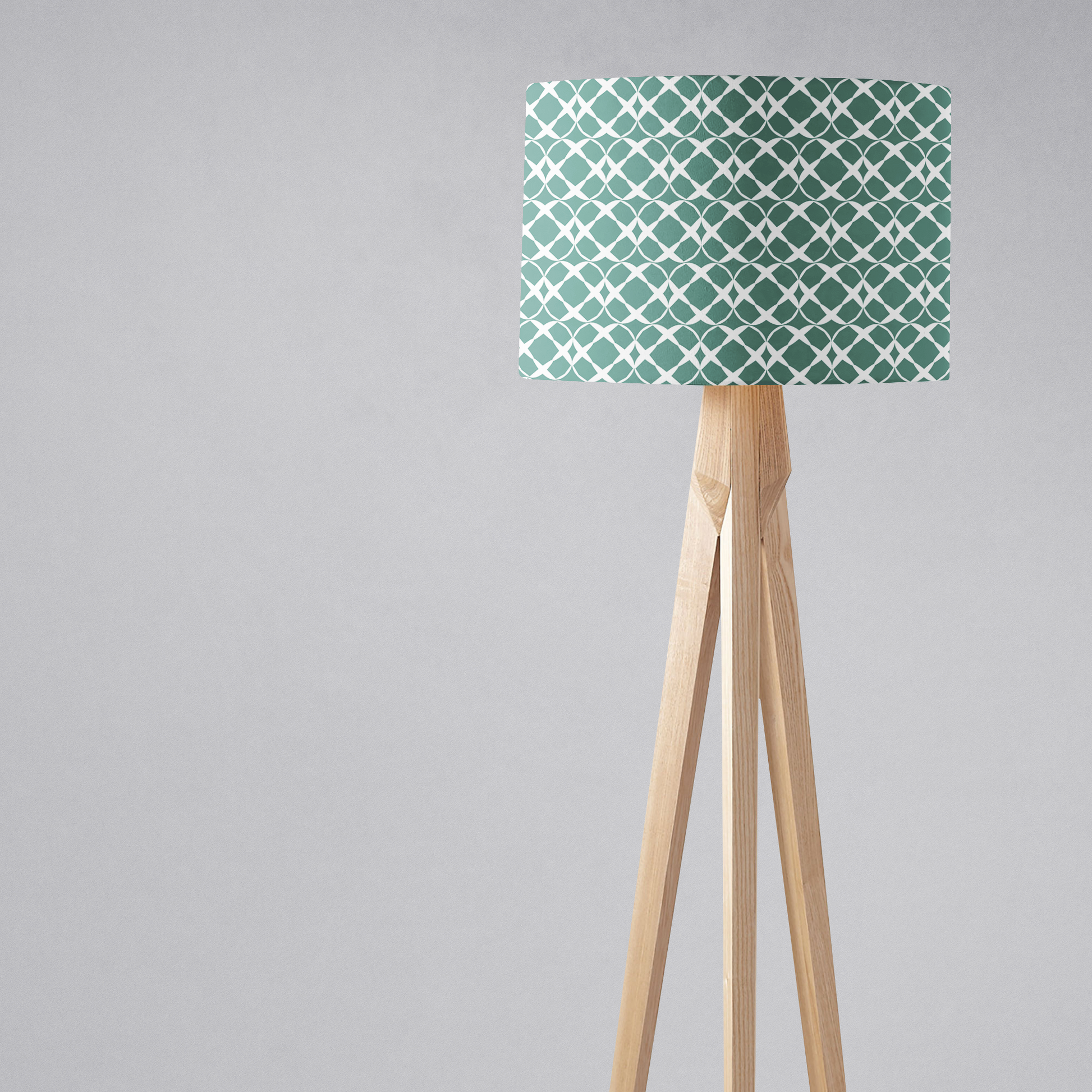 Green Geometric Lampshade for Ceiling or Table