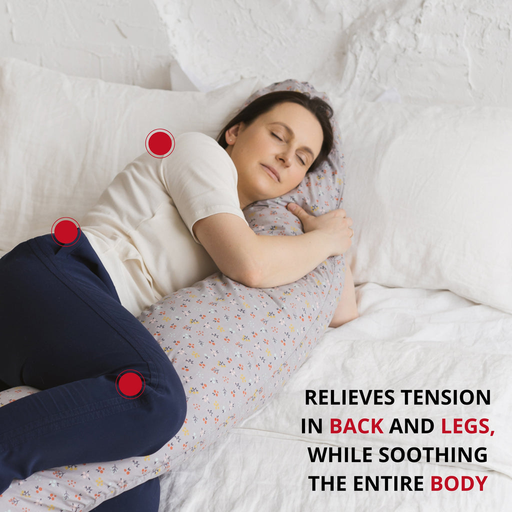 C-Shape Nursing and Pregnancy Pillow with Organic Cotton Cover