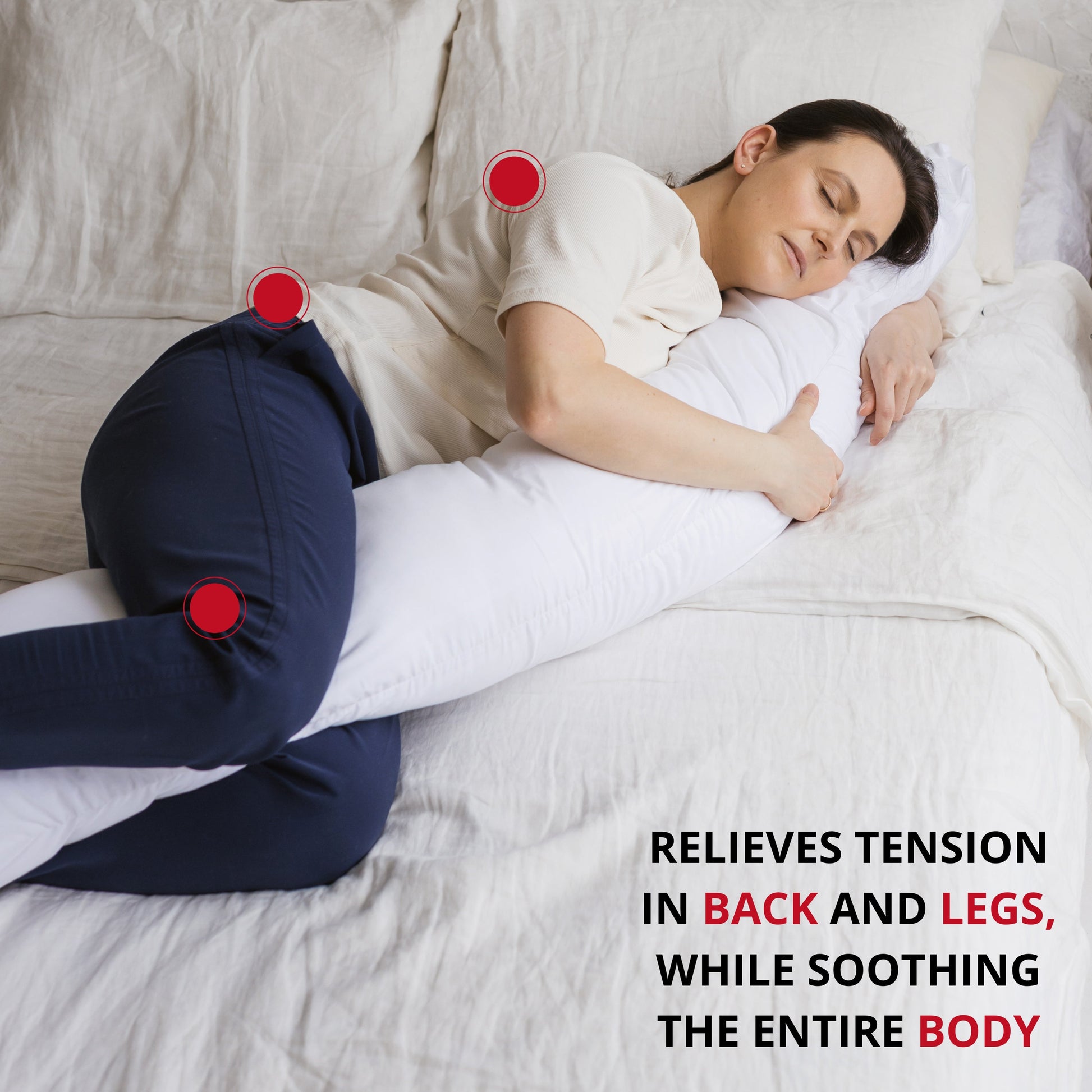 C Shape Baby Feeding and Pregnancy Pillow with Organic White Cover