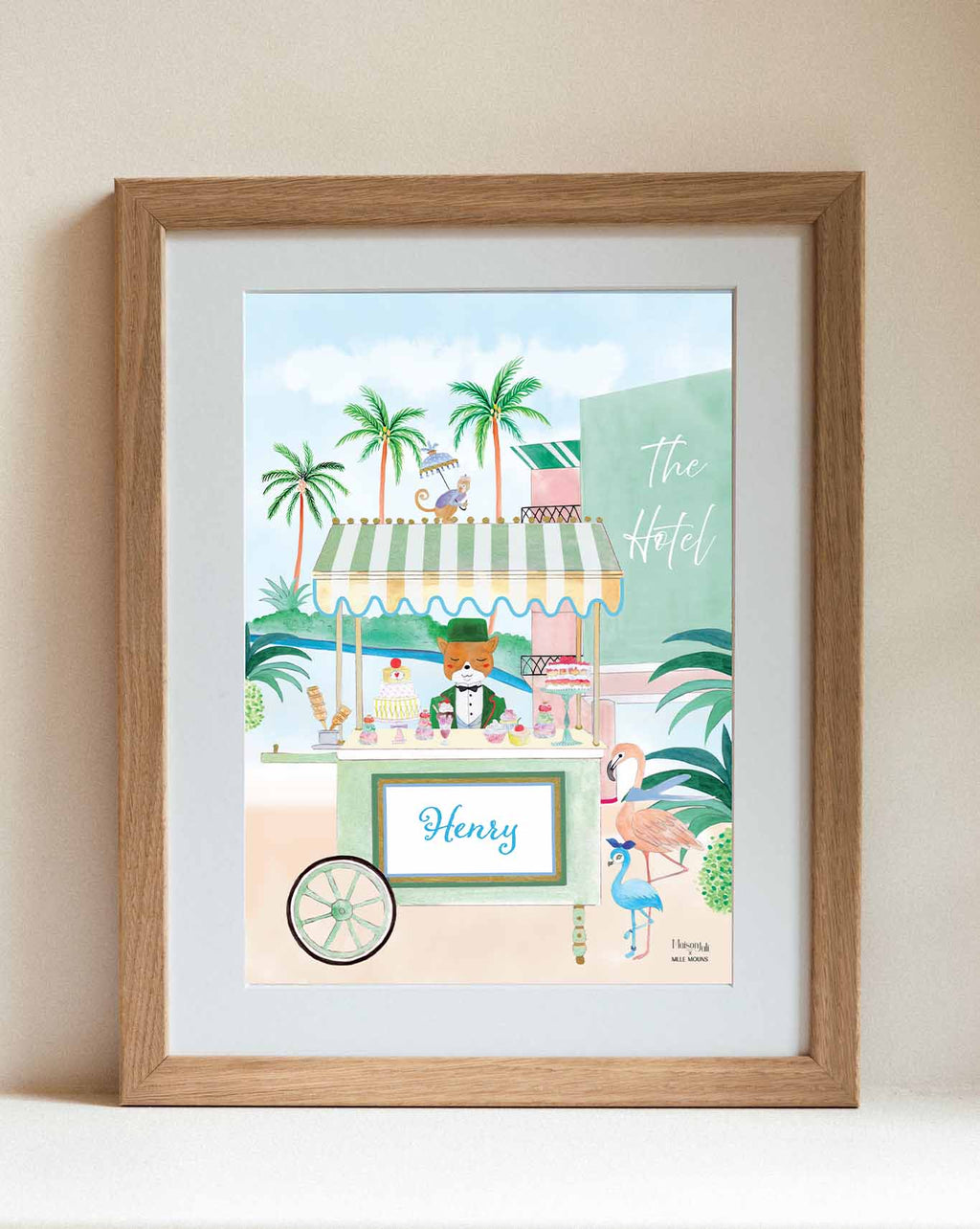 Personalised Beverly Hills Artwork for Boys