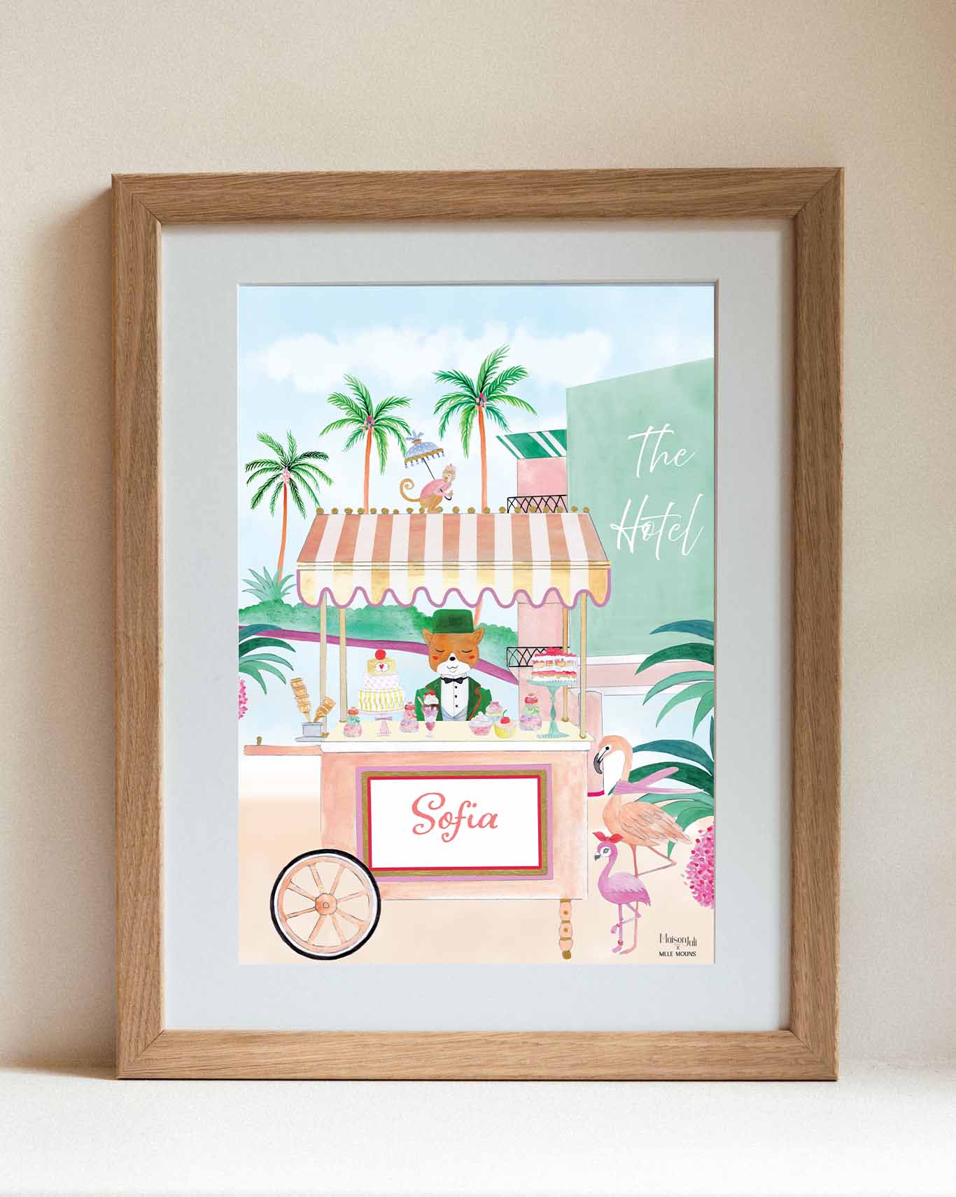Personalised Beverly Hills Artwork for Girls
