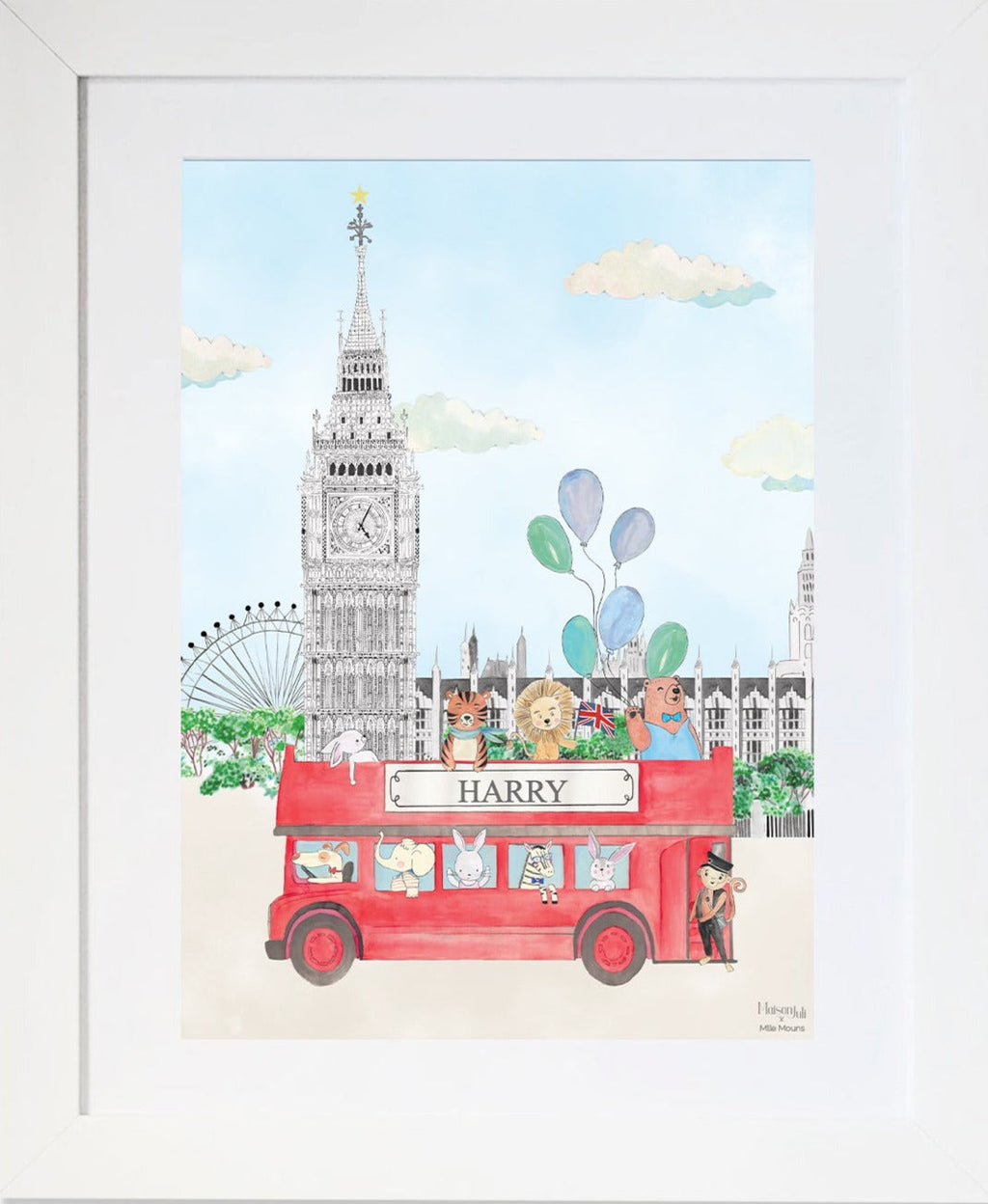 The Animals and Big Ben Personalised for Boys