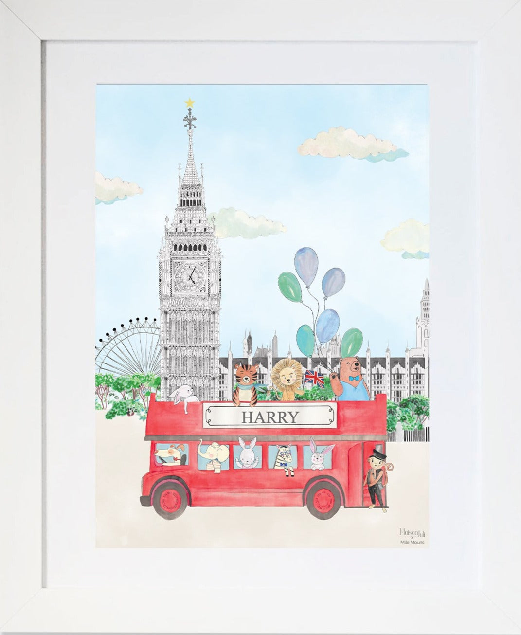 The Animals and Big Ben Personalised for Boys