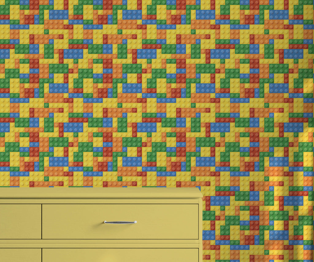 Colourful Building Blocks Wallpaper