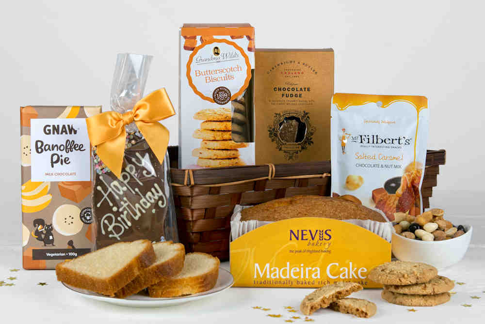 Birthday Gift Hamper with Chocolates and Cake