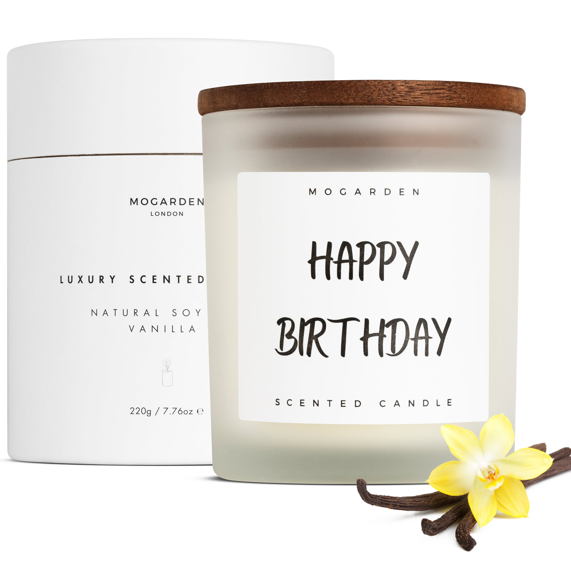 Luxury Vanilla Soy Birthday Candle 220g