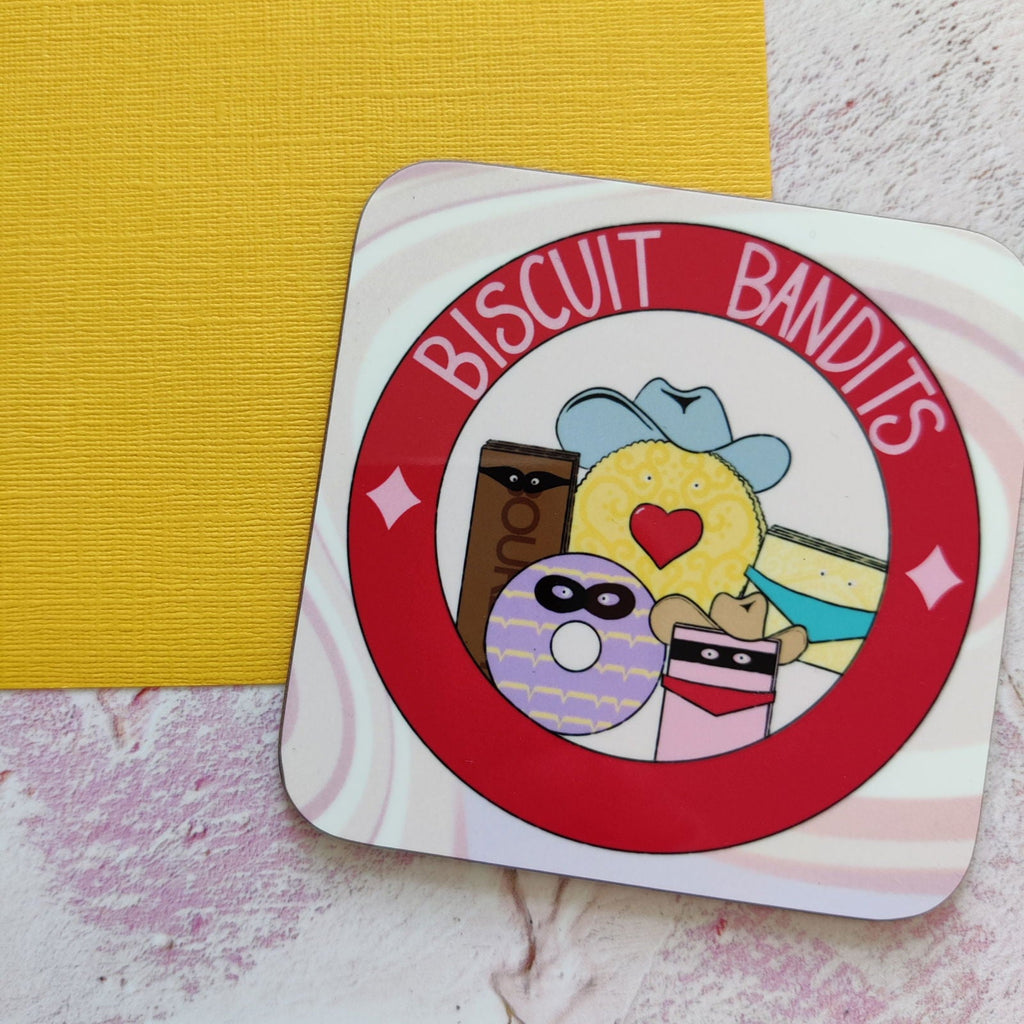 Biscuit Bandits Square Coaster