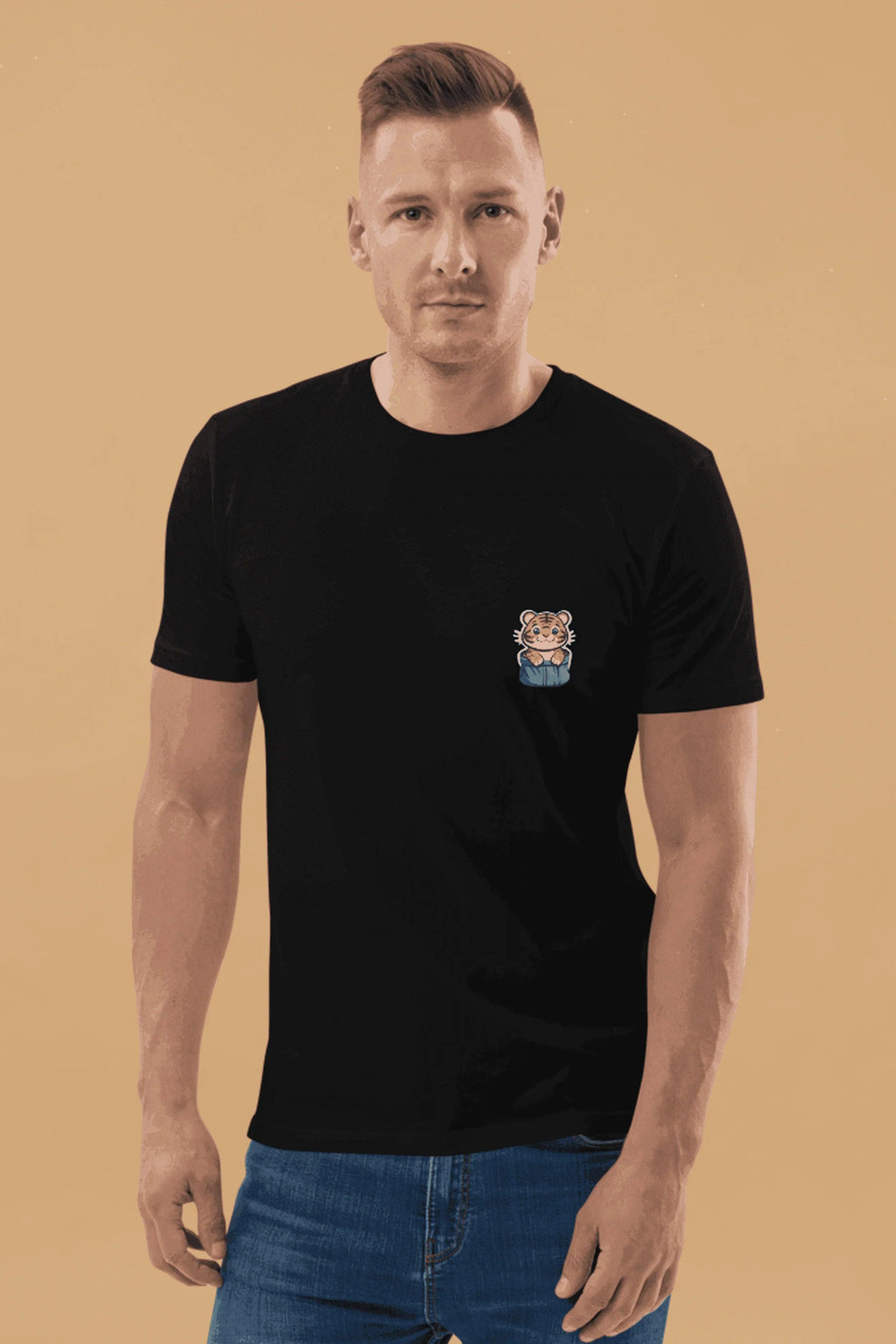 Tiger T-Shirt in Black Organic Cotton