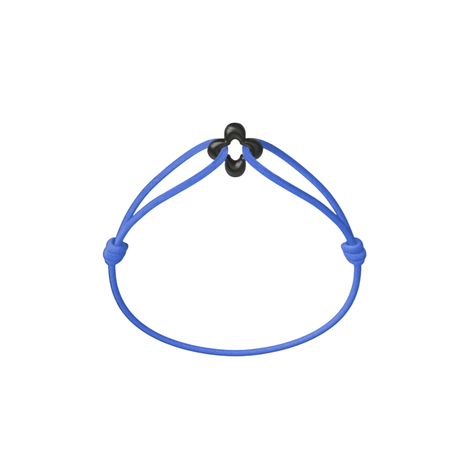 Mini Black Clover Onyx Cord Bracelet