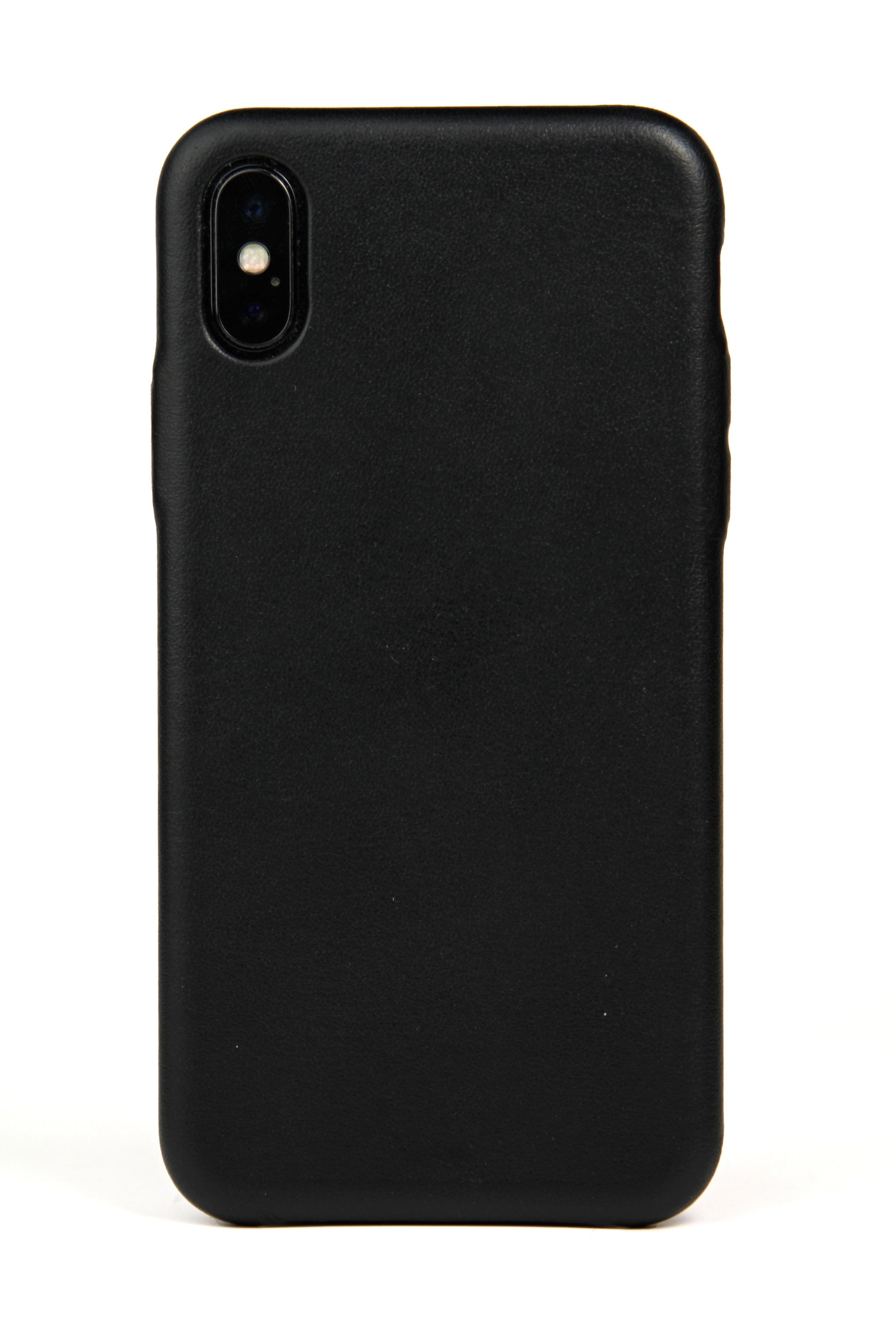 Black Leather iPhone X Case