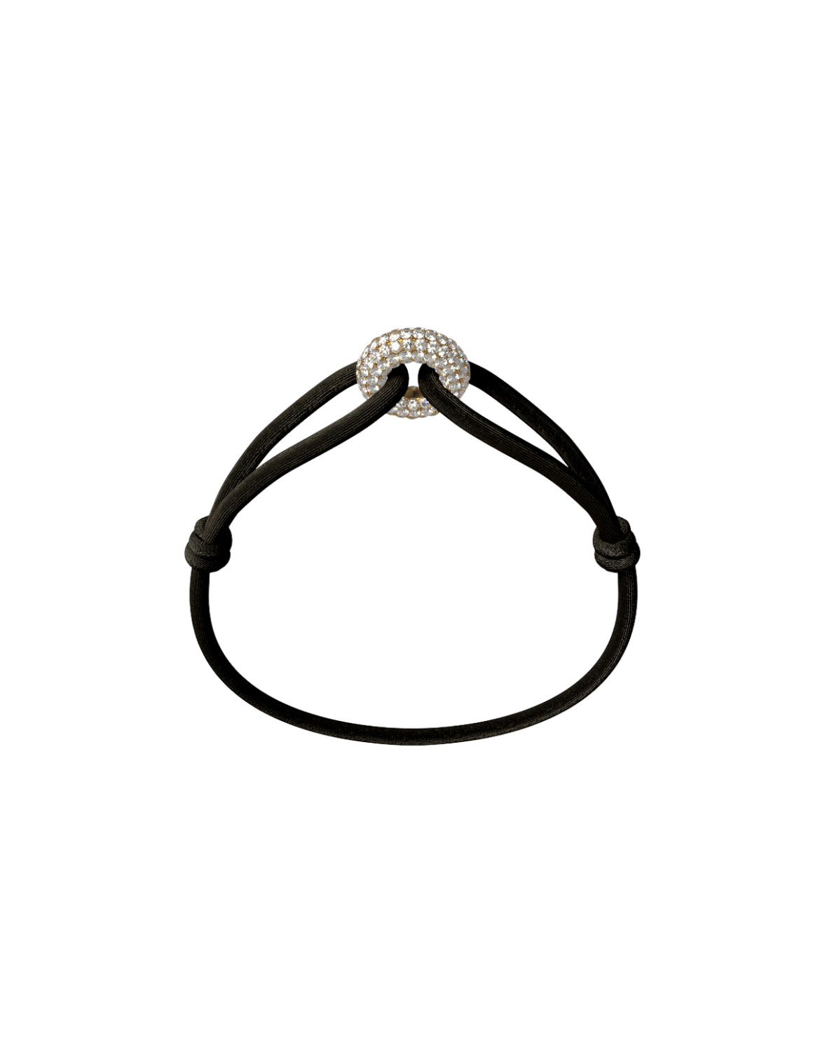 Golden Pave Cord Bracelet with Lab Diamonds
