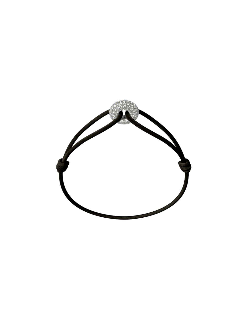 Mini Silver Soho Pavé Cord Bracelet