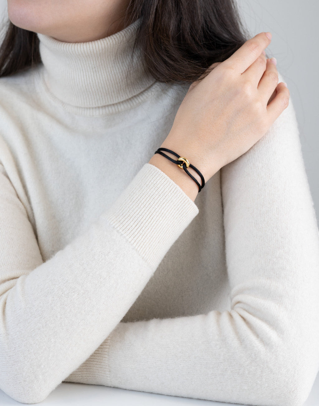 Golden Cord Bracelet Handcrafted in Sterling Silver