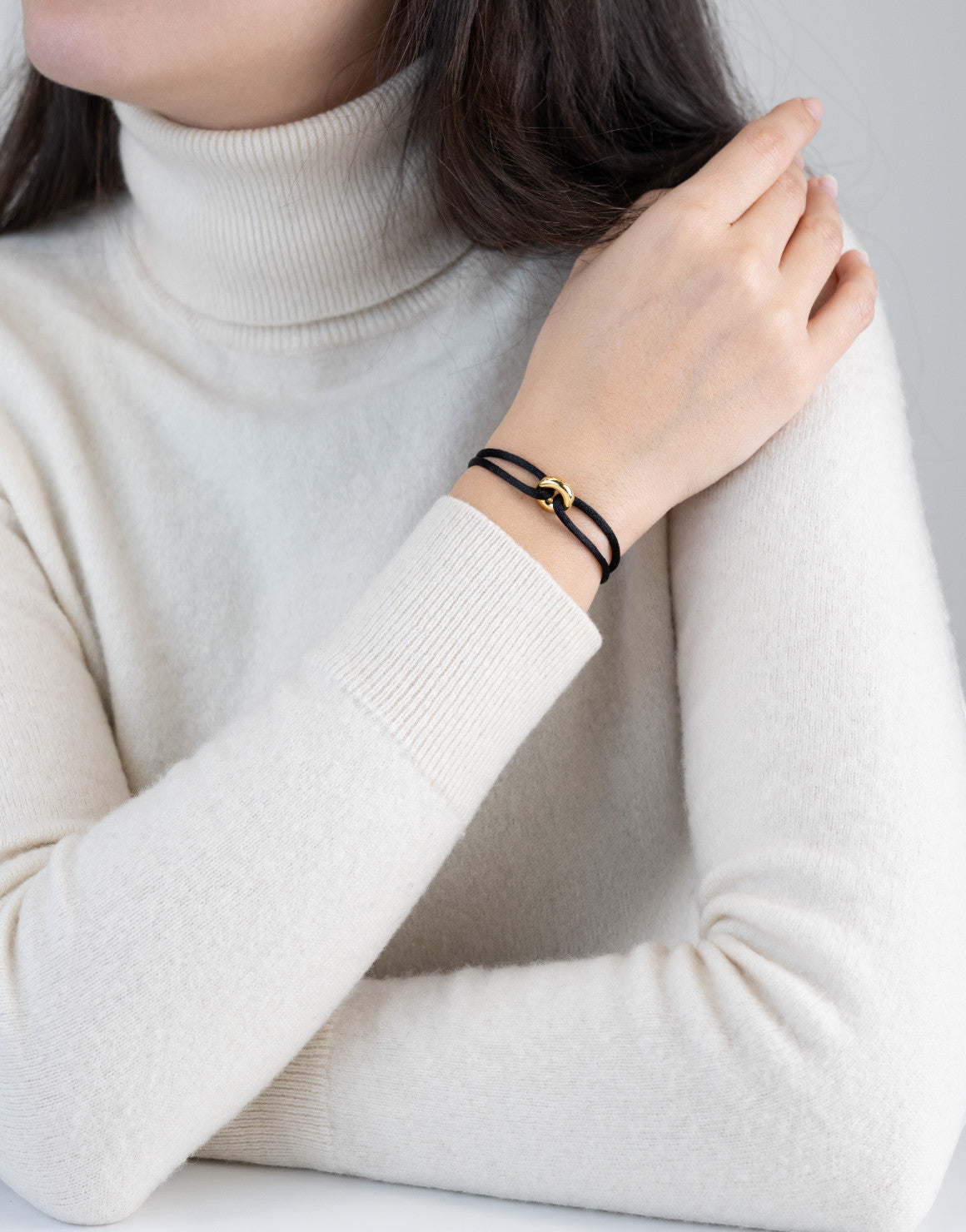 Golden Cord Bracelet Handcrafted in Sterling Silver