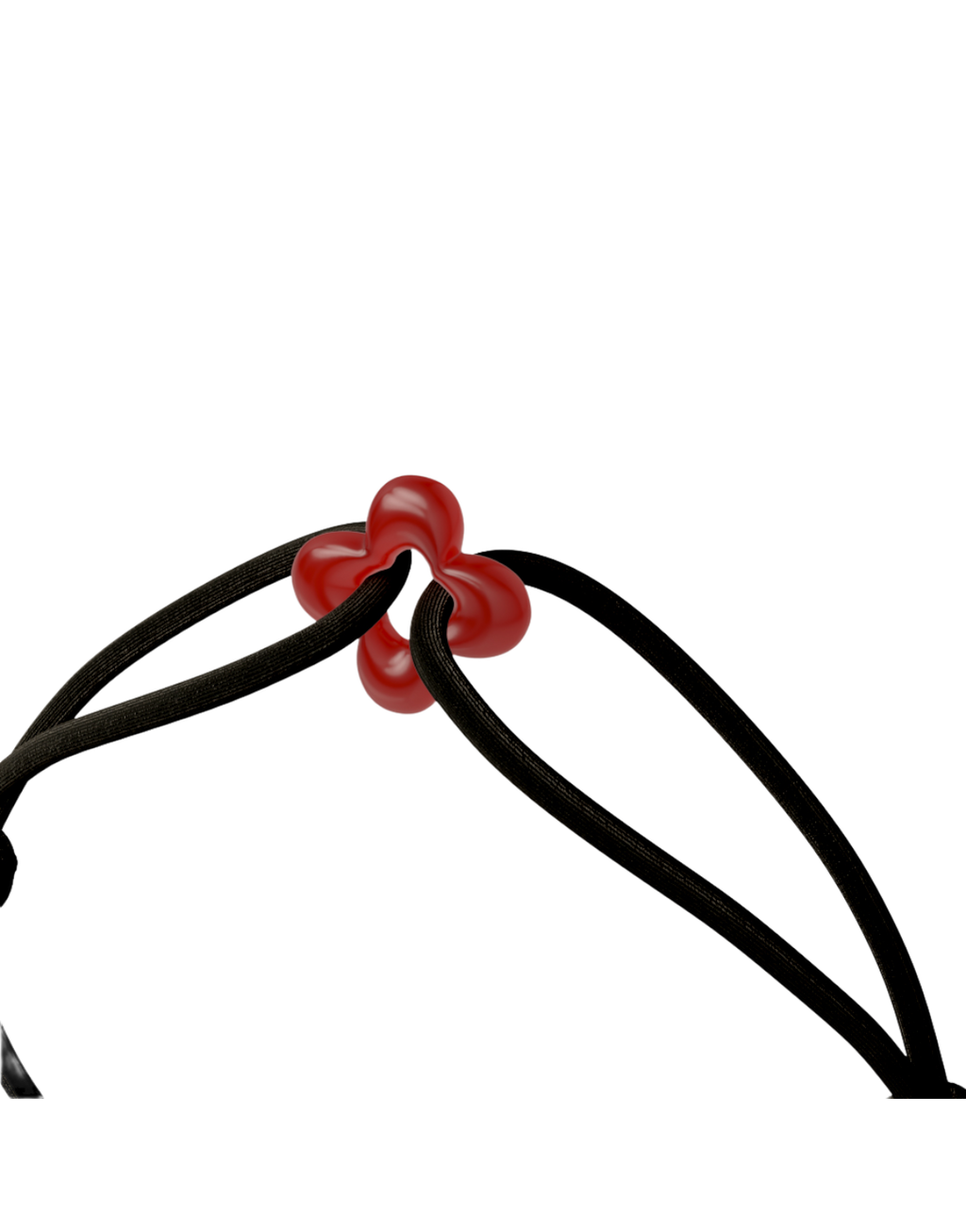 Mini Red Clover Cord Bracelet with Carnelian