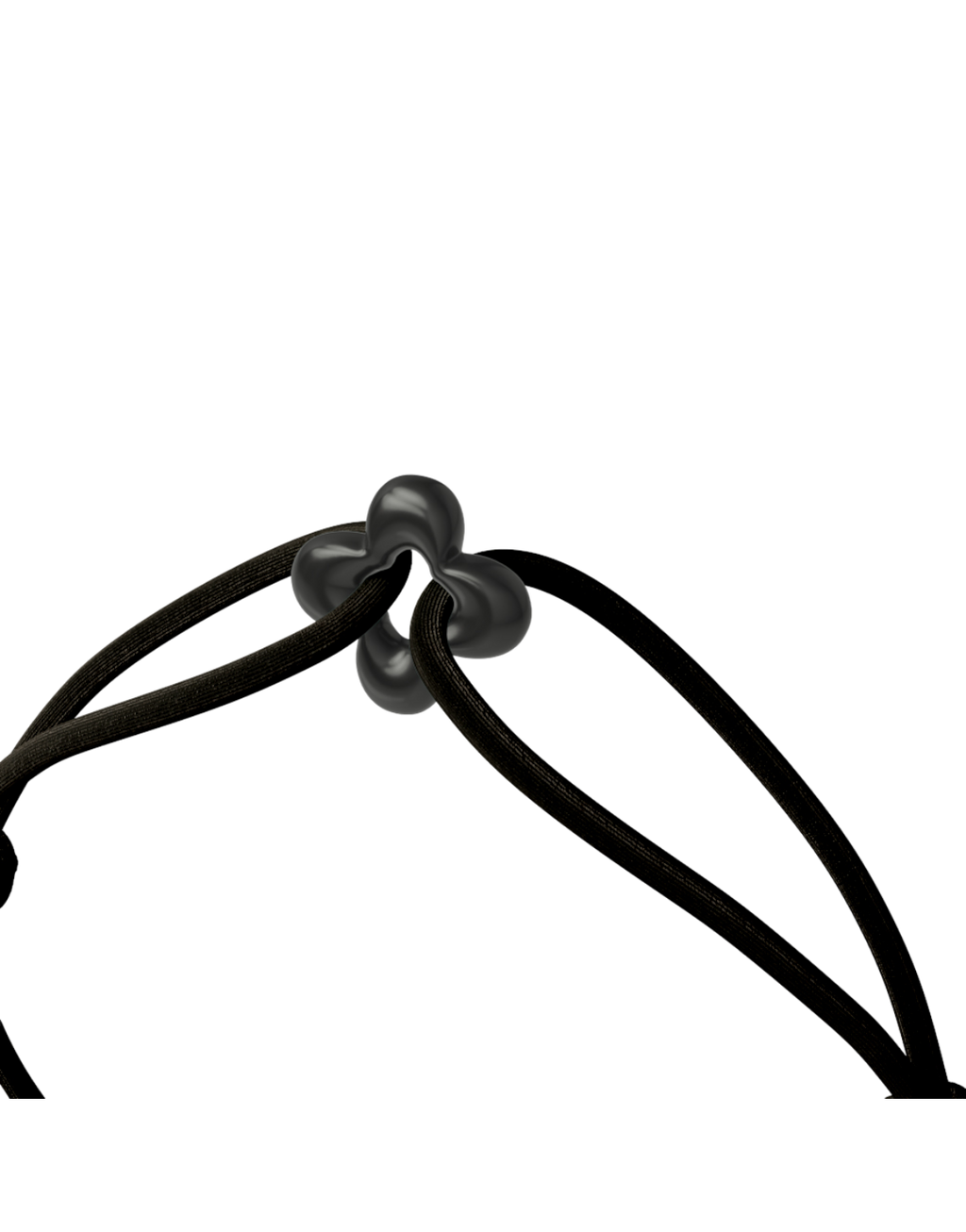 Mini Black Clover Onyx Cord Bracelet