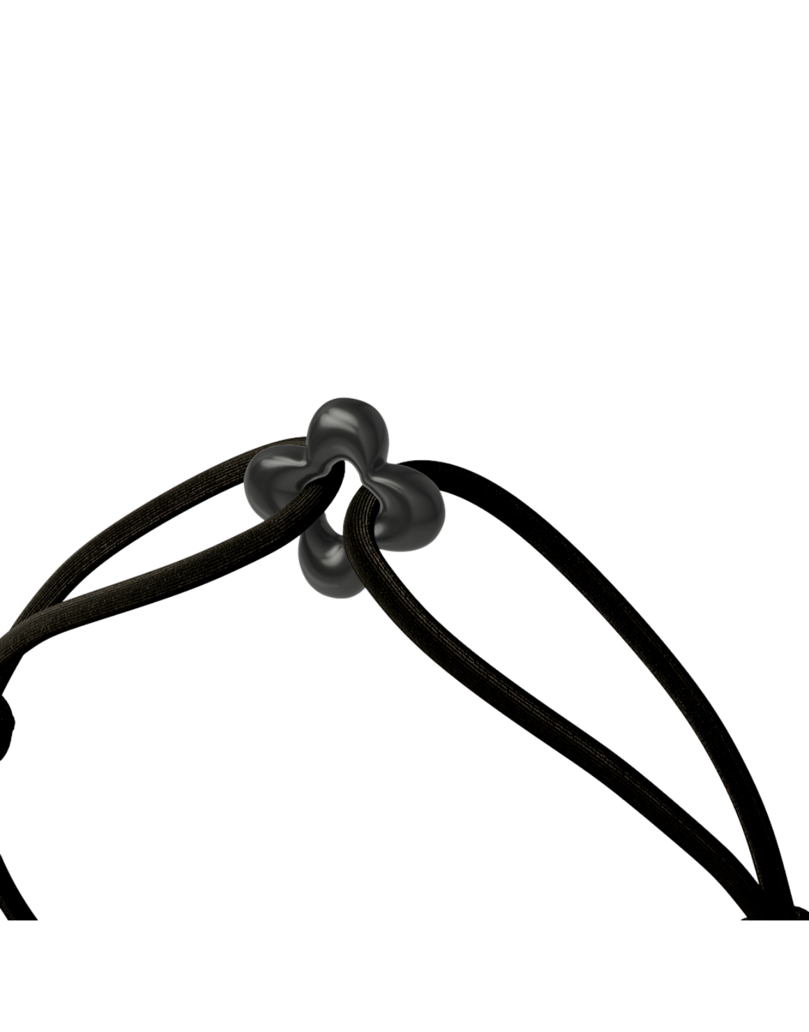 Mini Black Clover Onyx Cord Bracelet