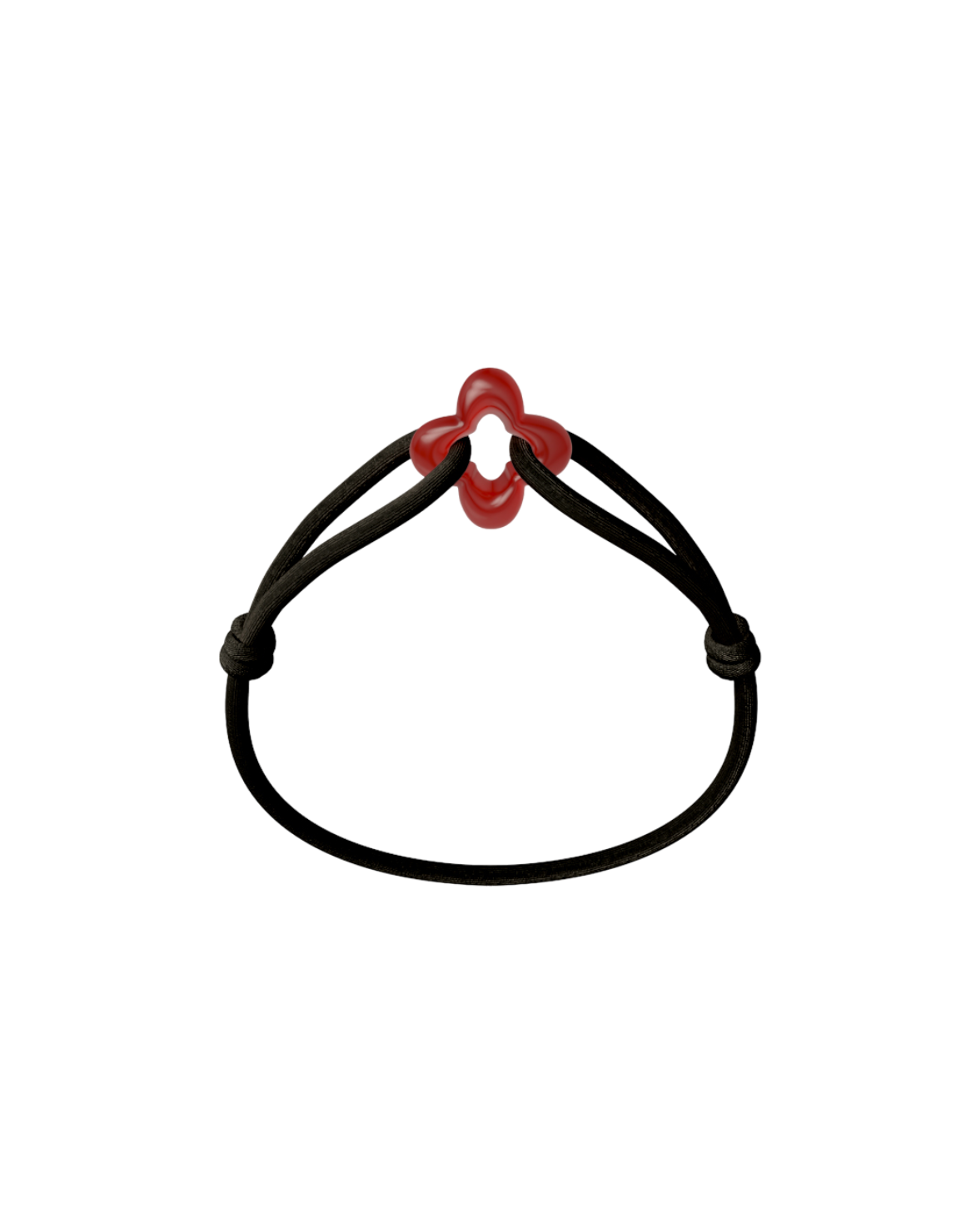 Red Clover Cord Bracelet with Carnelian