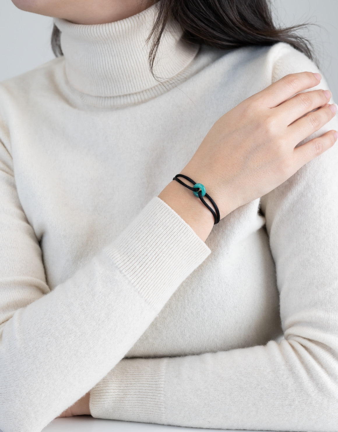 Soho Cord Bracelet with Jade Stone