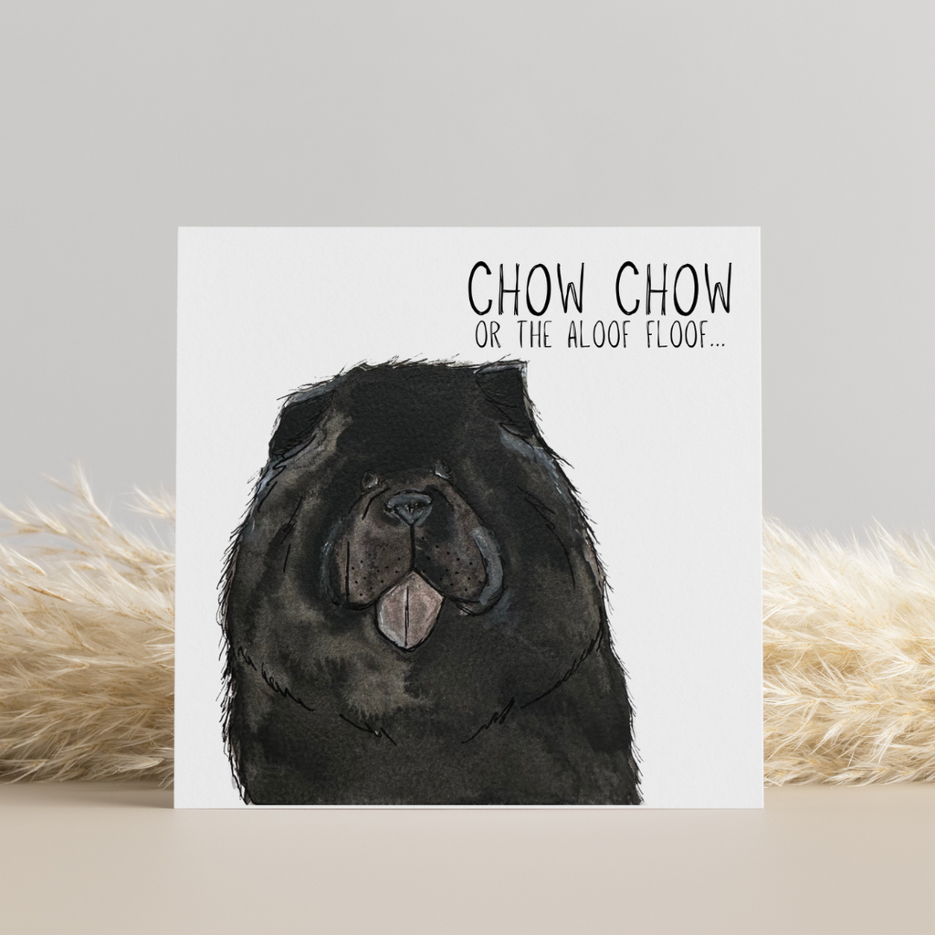 Send Some Floofy Love Black Chow Chow Greeting Card