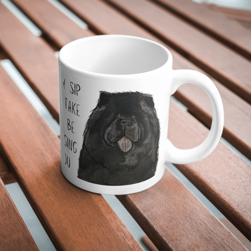 Black Chow Chow Ceramic Coffee Mug