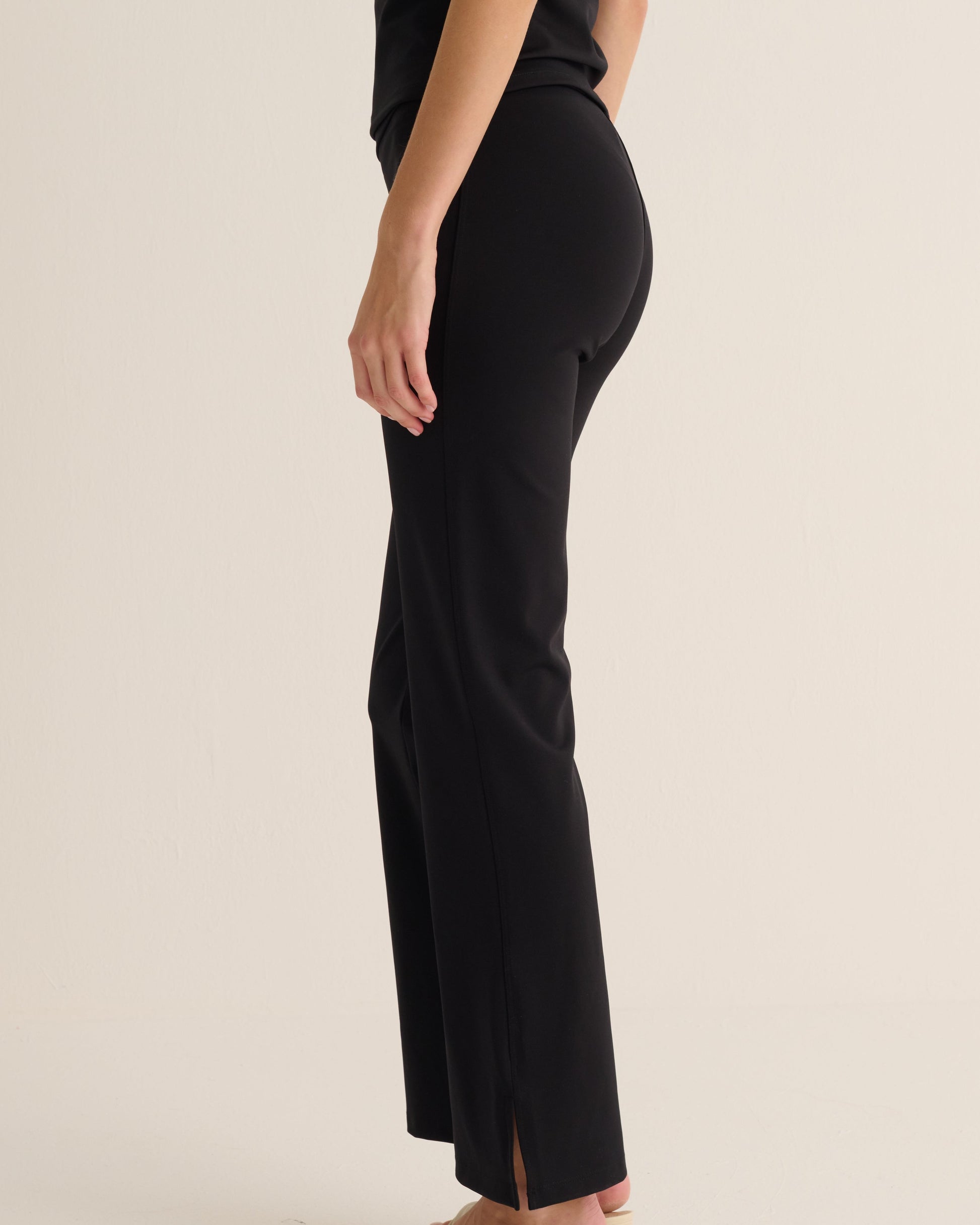 Black Soft Hi Stretch Kick Flare Leggings