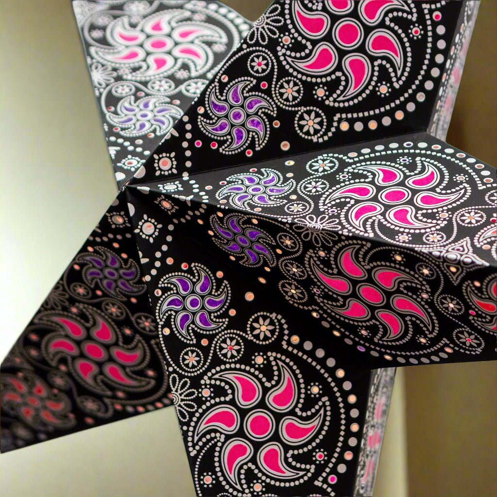 Firework Black Star Lantern Multi