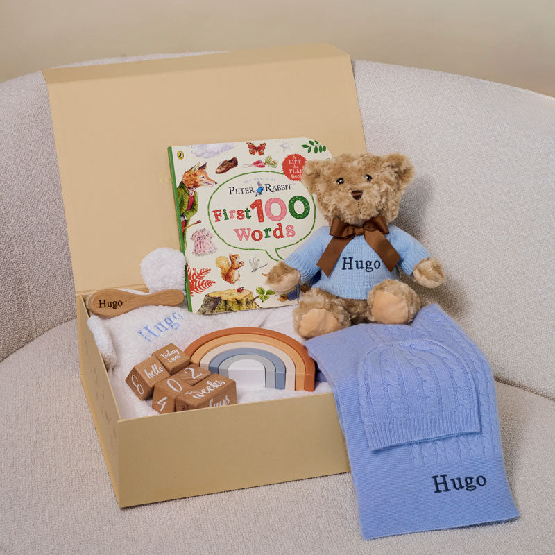 Luxury Cashmere Gift Set in Cornflower Blue