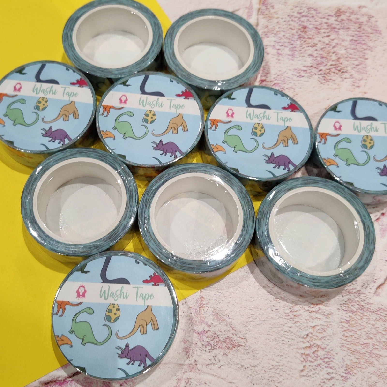 Blue Dinosaur Washi Tape Roll