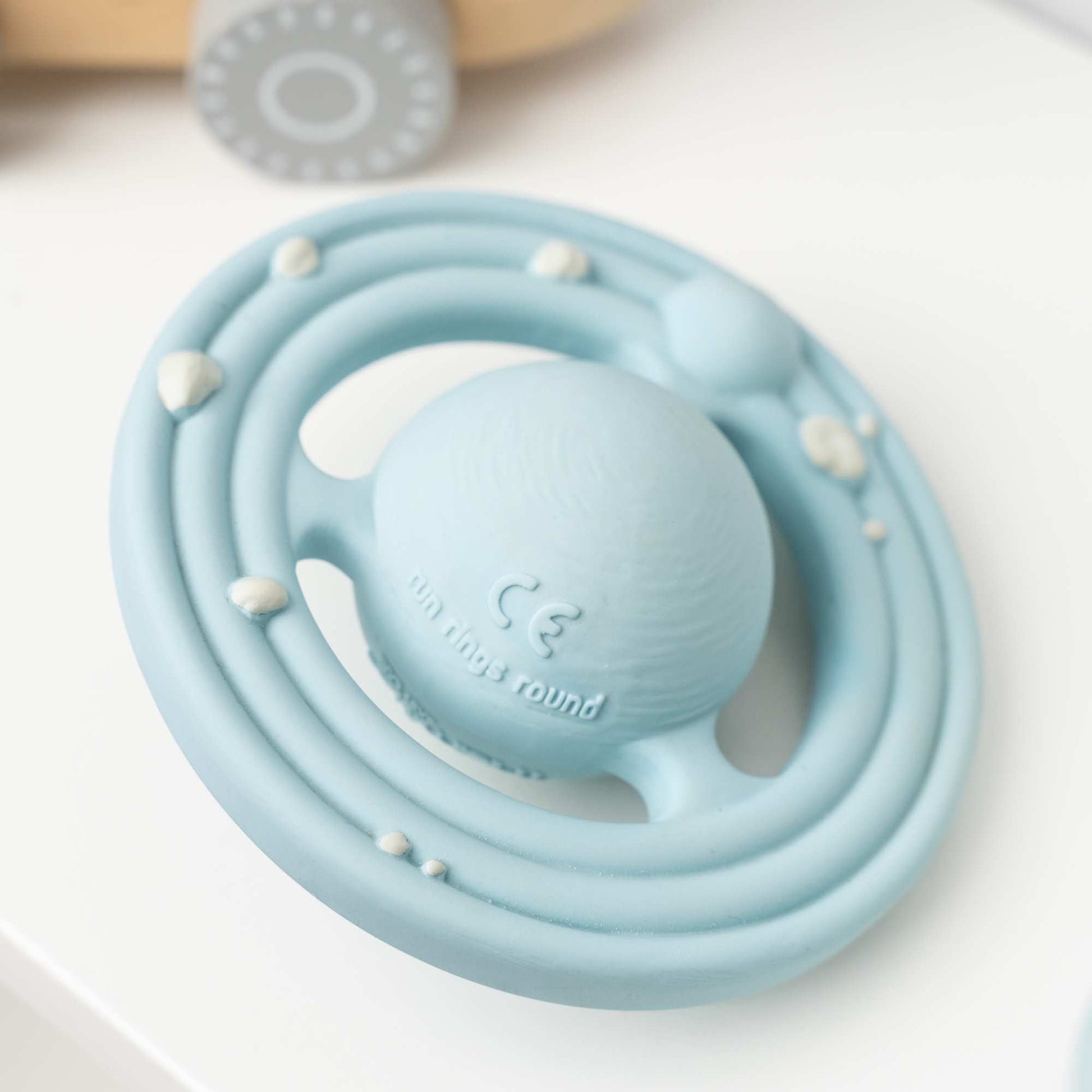 Natural Rubber Space Planet Teether and Bath Toy