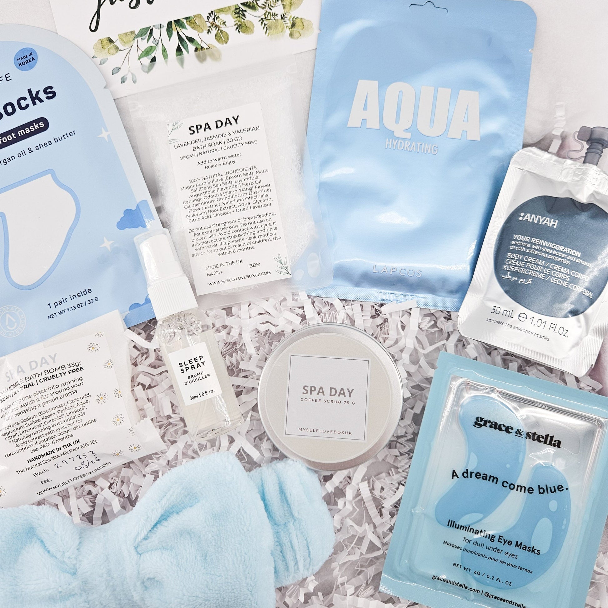 Blue Serenity Spa Day Pamper Gift Box
