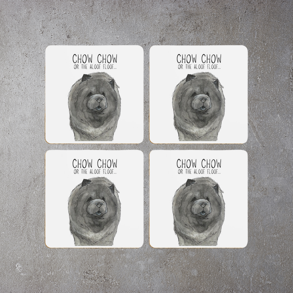 Blue Chow Chow Coasters Pack of 4