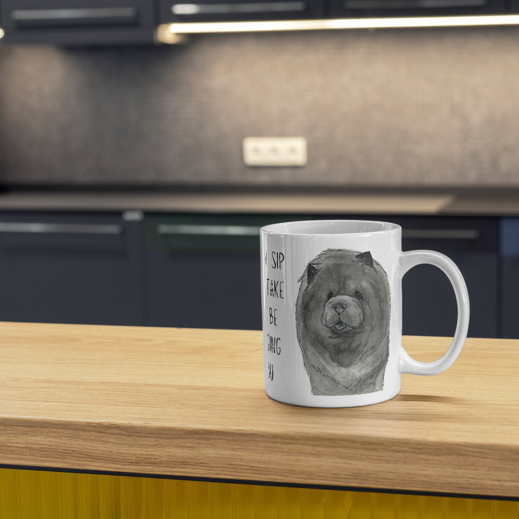 Blue Chow Chow Coffee Mug for Dog Lovers