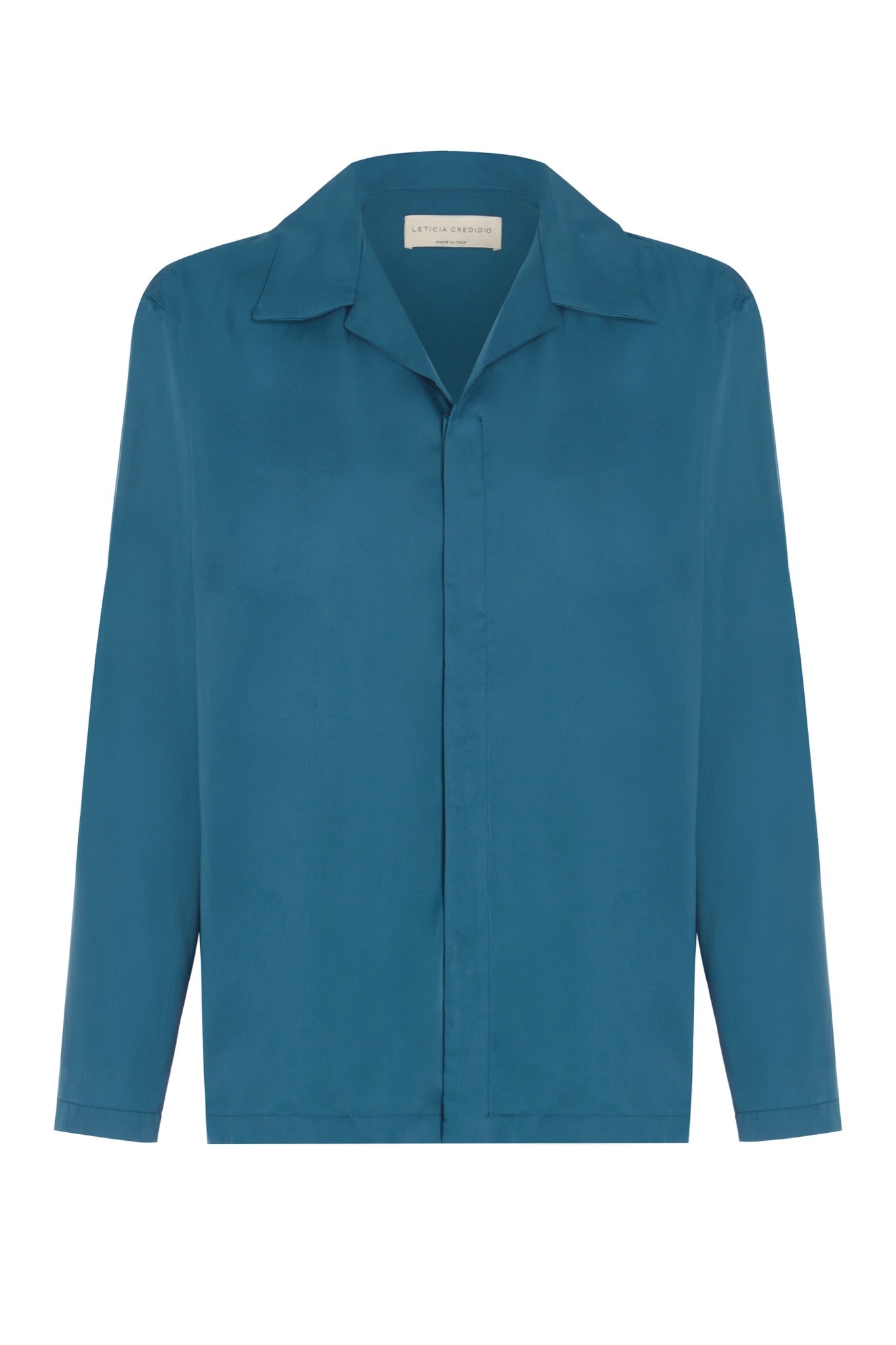 Sky Unisex Long Sleeve Shirt in Vegan Silk