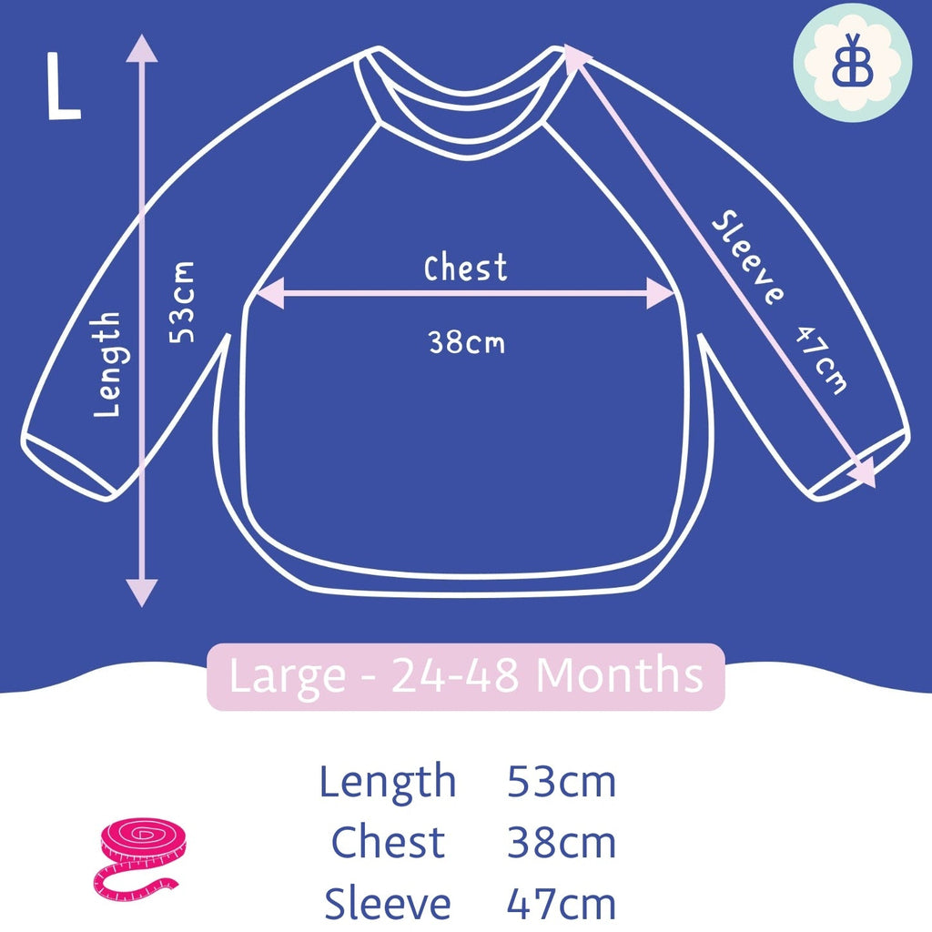 Long Sleeved Bib - Vegetable Garden