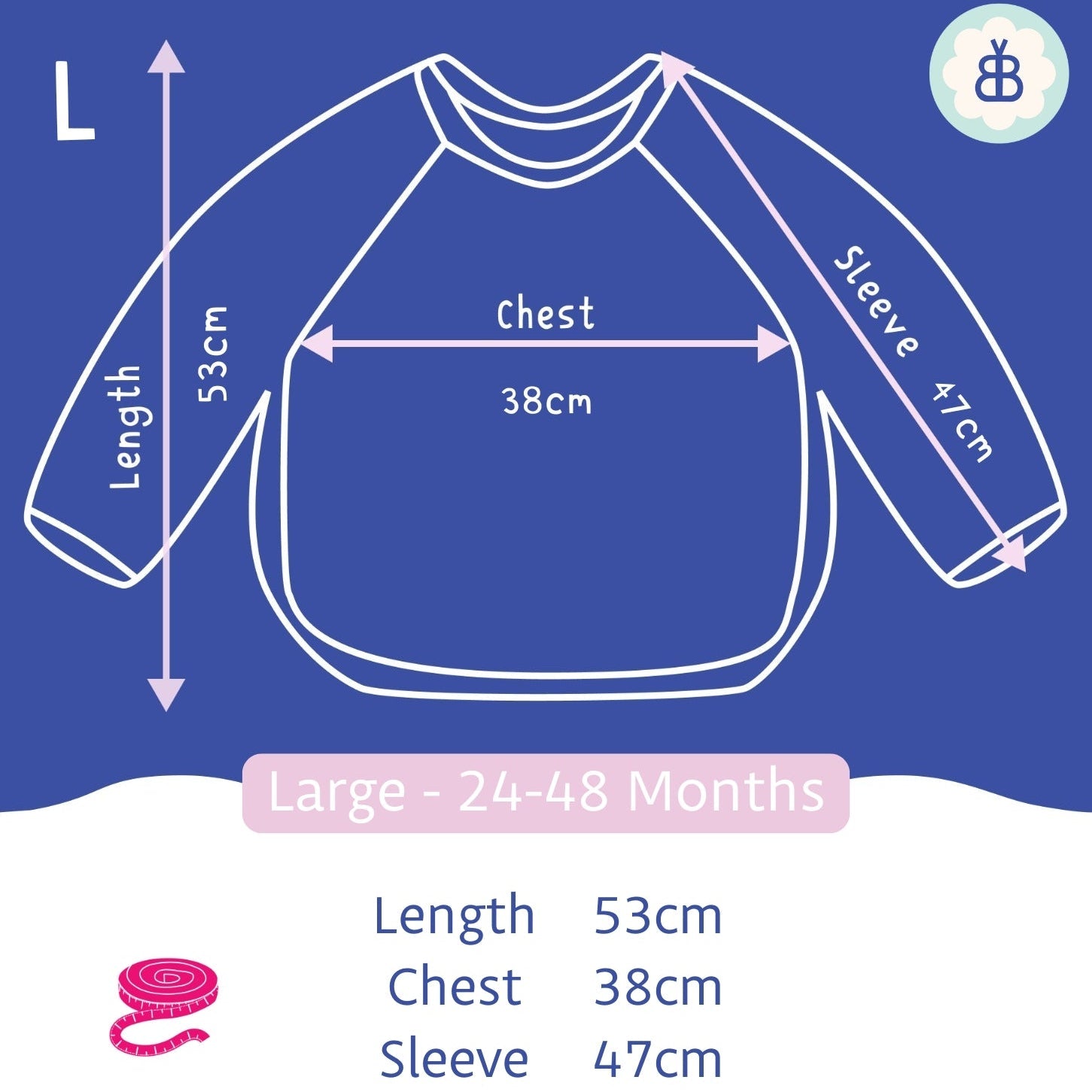 Long Sleeved Bib - Vegetable Garden