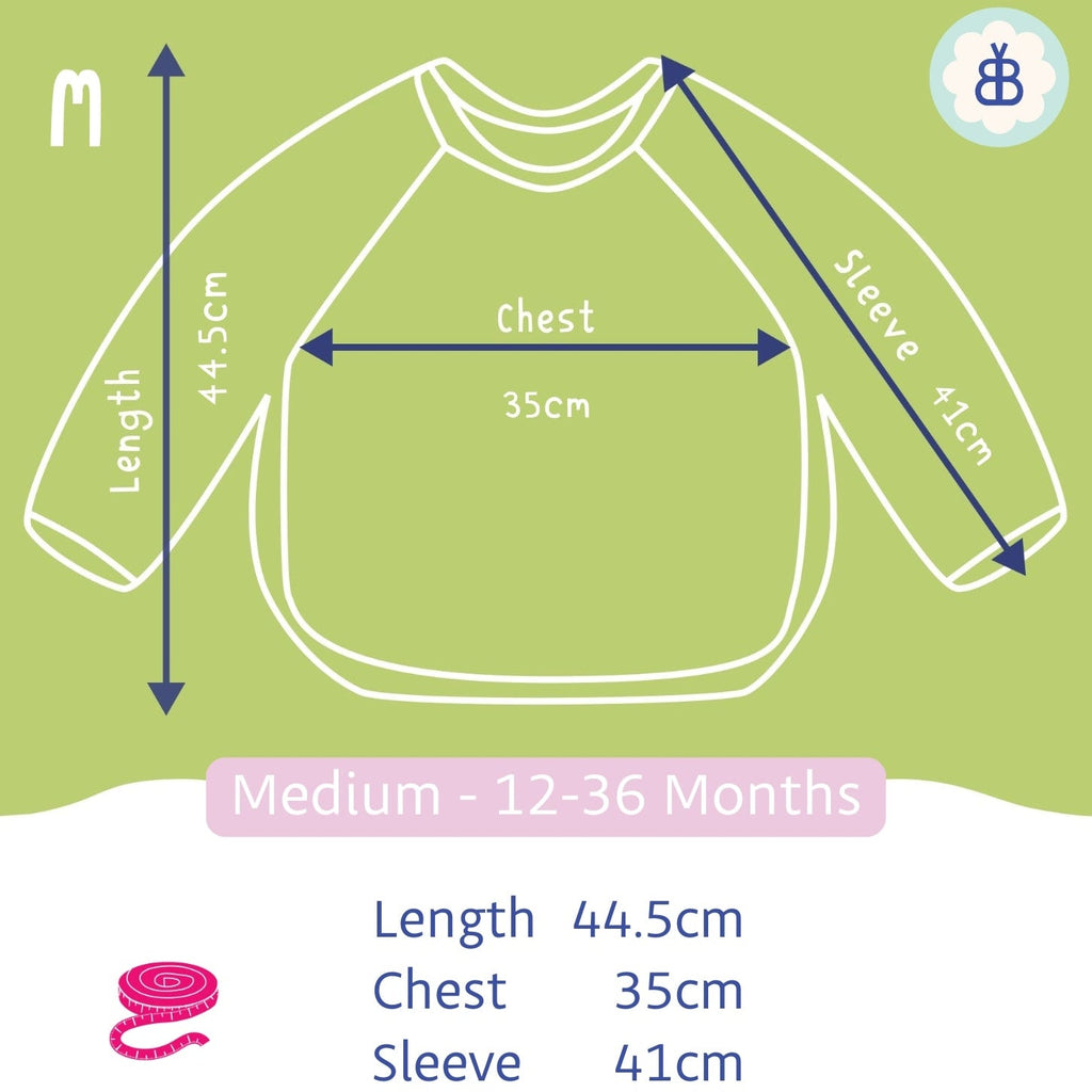 Long Sleeved Baby Bib - Rainbow print