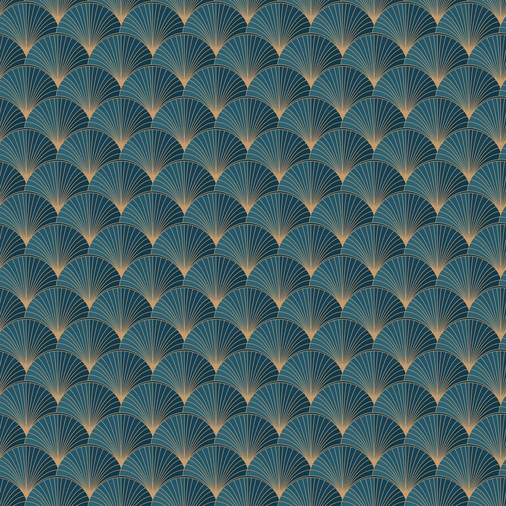 Art Deco Shell Wallpaper