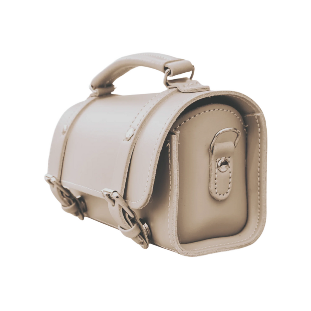 Handmade Leather Bowler Bag in Cherry Blossom - Pre-order Jan 2026 Delivery