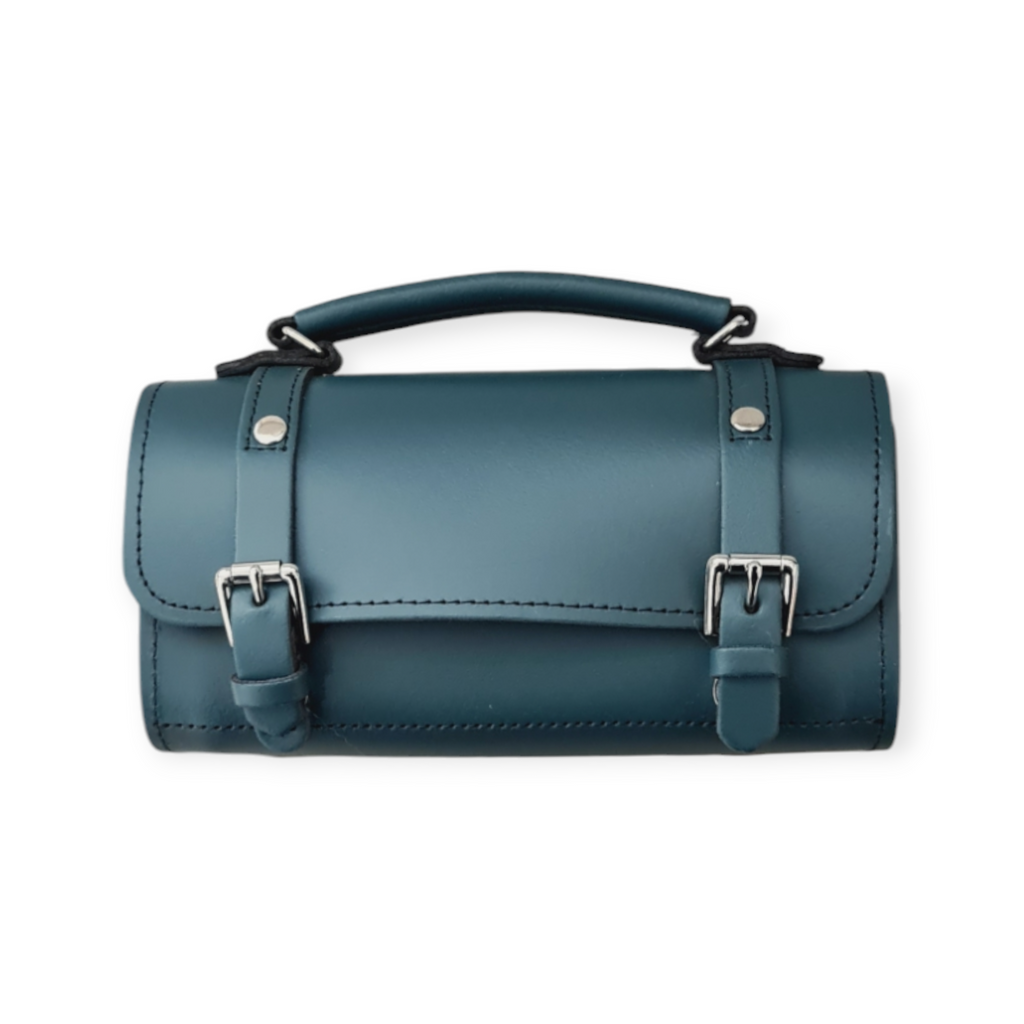 Handmade Leather Bowler Bag in Pine