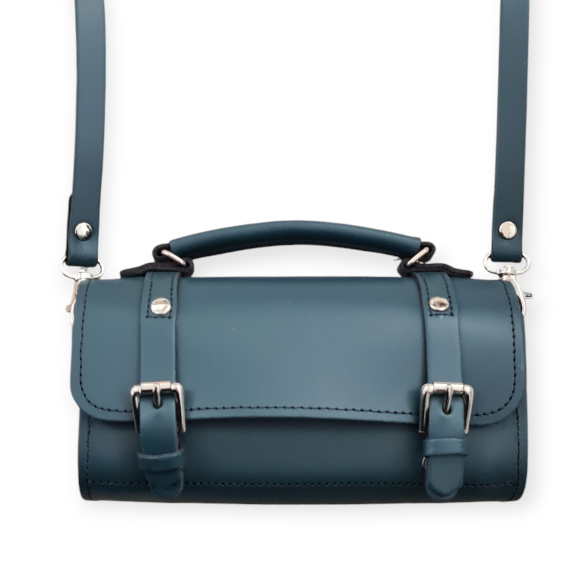 Handmade Leather Bowler Bag in Pine