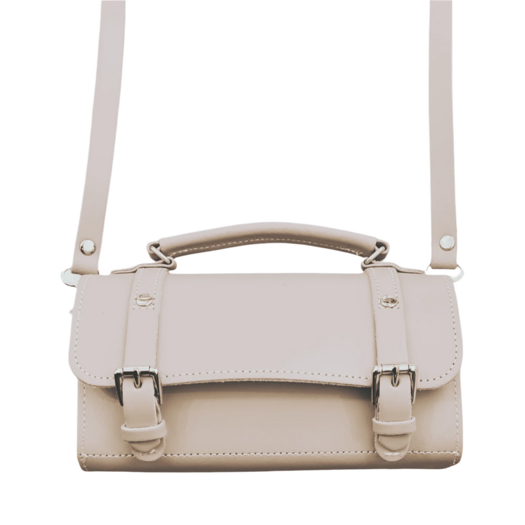 Handmade Leather Bowler Bag in Cherry Blossom - Pre-order Jan 2026 Delivery