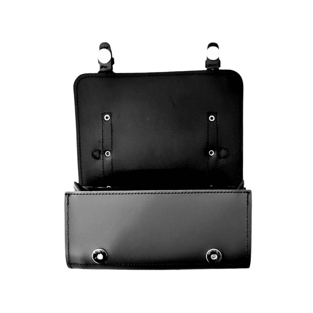 Handmade Leather Bowler Bag in Black