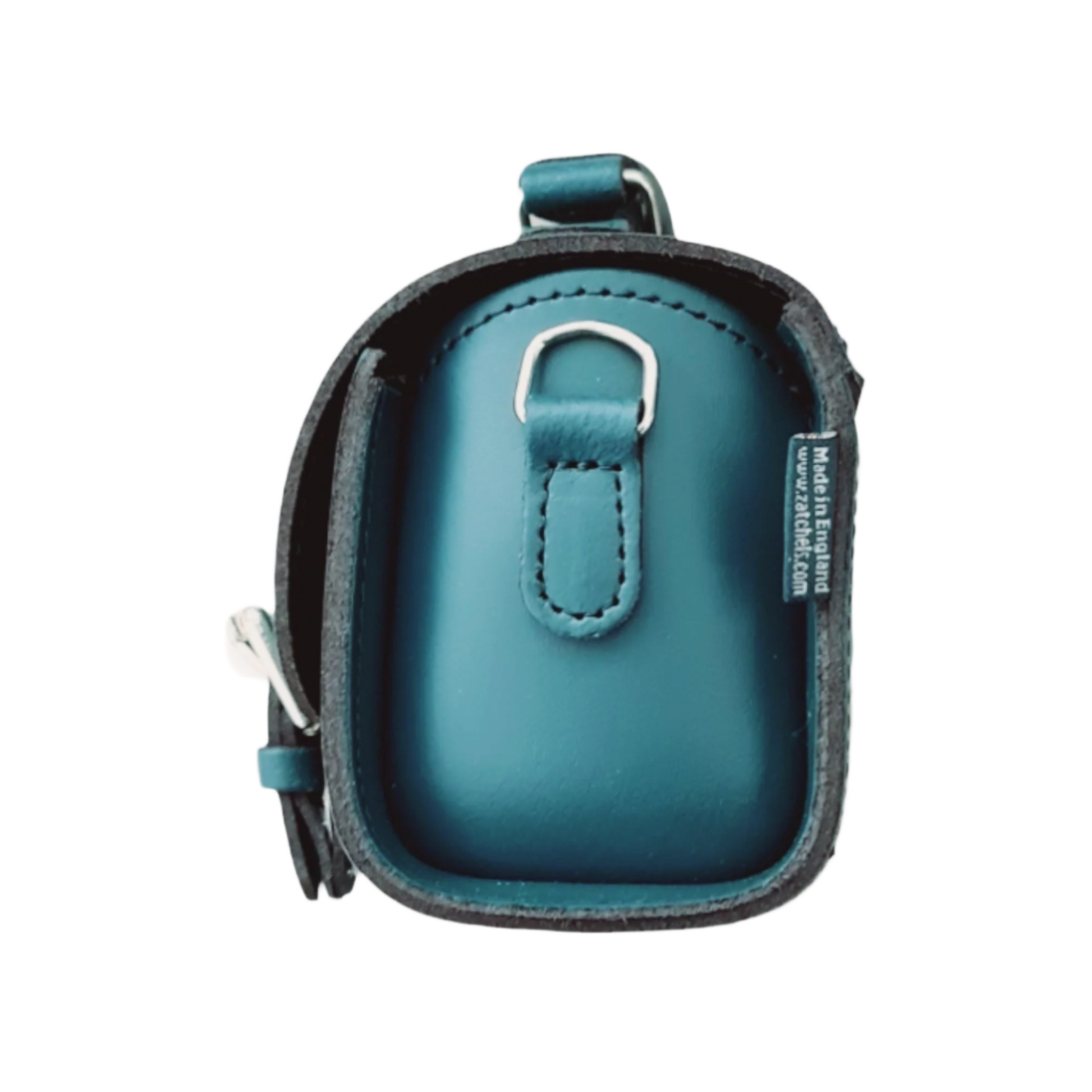 Handmade Leather Bowler Bag in Teal