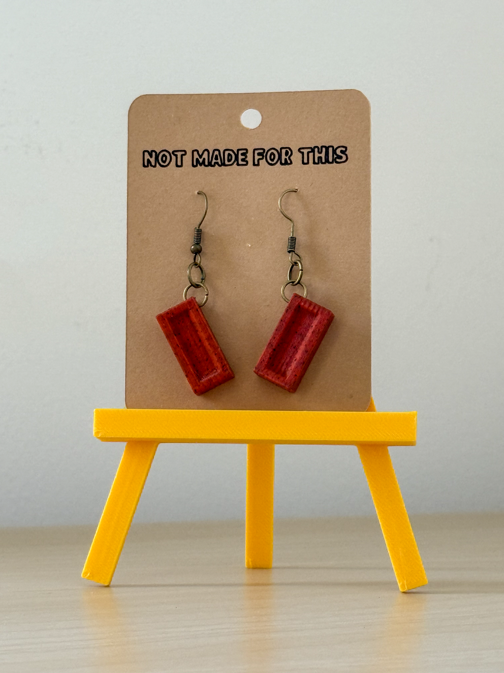 Brick Earrings Statement Dangles
