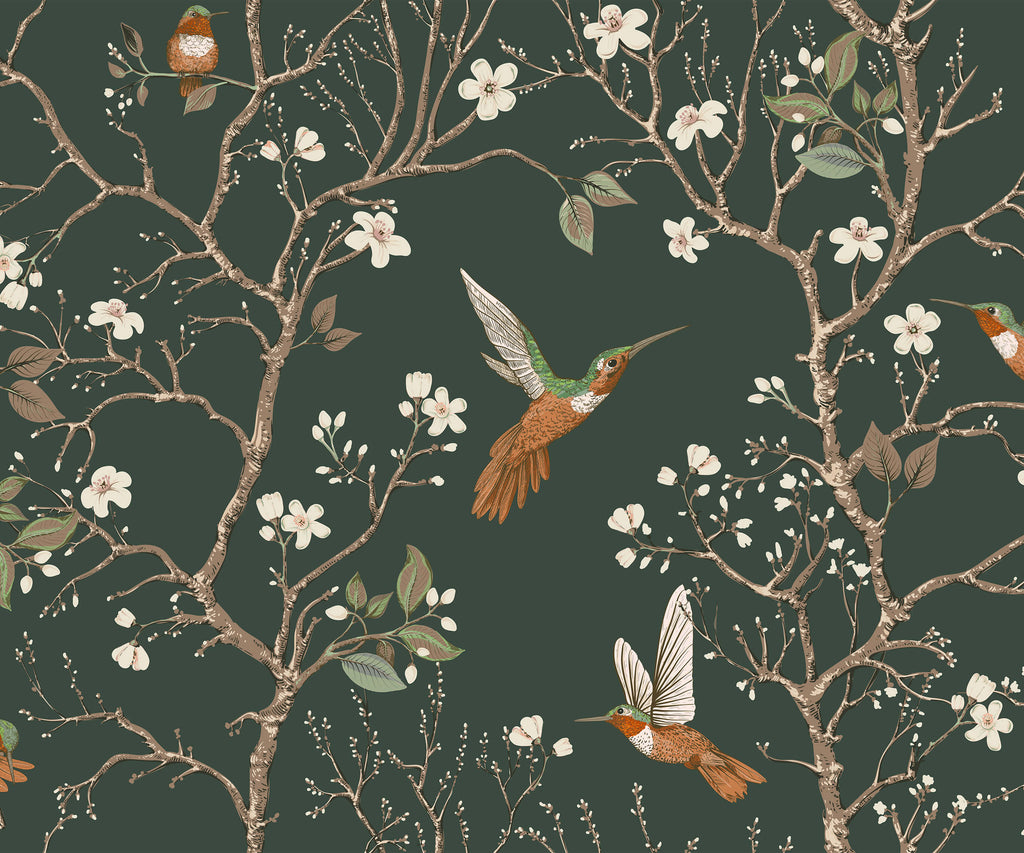 Bronte Bird and Branch Wallpaper
